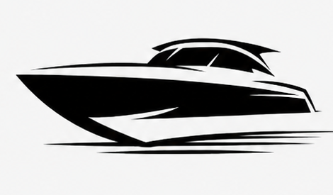 Marine repossession boat illustration